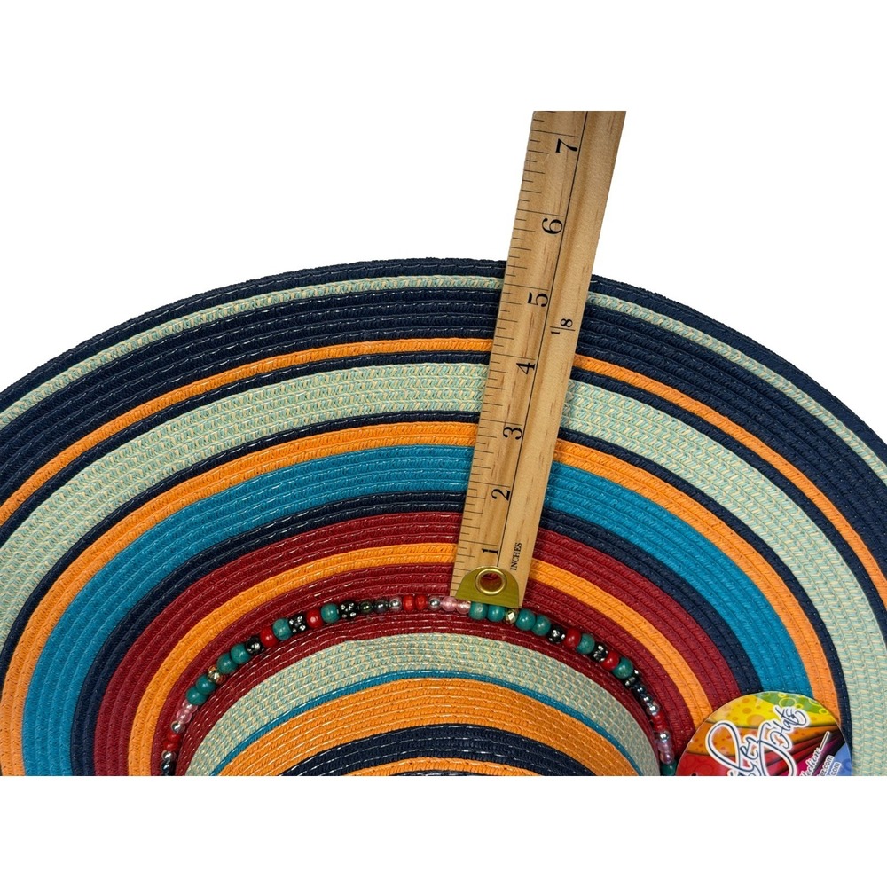 Sombrero Sun Hat Women's Colombiano Floppy Cruise Summer Boho Gypsy - Picture 8 of 8